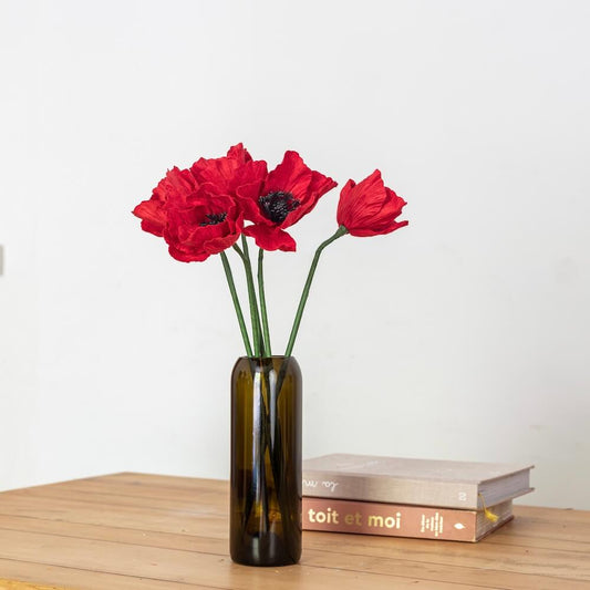 fleurs-en-papier-flowrette-beaux-coquelicot-rouge