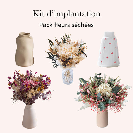Pack d'implantation fleurs séchées