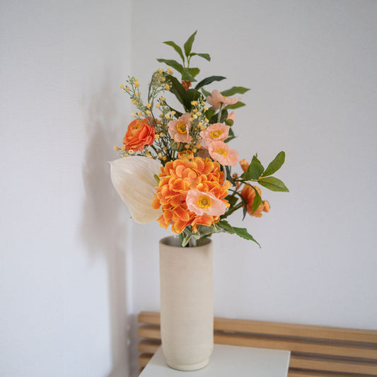 Bouquet de fleurs artificielles Hortense, vue principale du bouquet - Flowrette