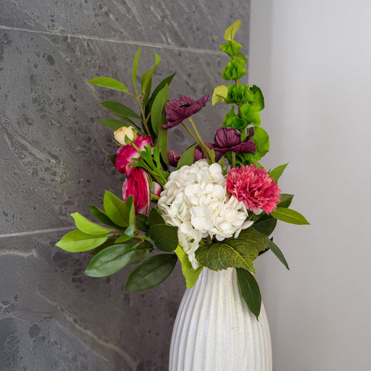 Bouquet de fleurs artificielles Camille, composition florale vue de face - Flowrette