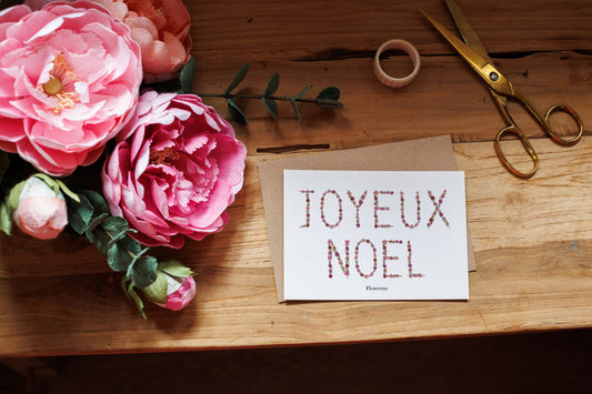 Carte postale Noël fleuri