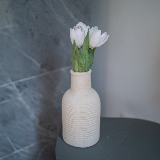Mini tulipe en papier blanc