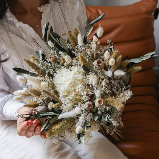 Bouquet Odin, vue d'ensemble aux tons blancs et verts - Flowrette