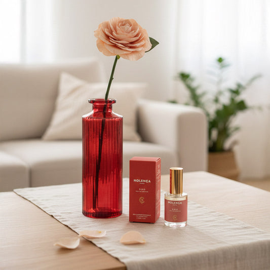 Duo parfumé D.D.D, coffret bougie et fleurs séchées au parfum boisé - Flowrette