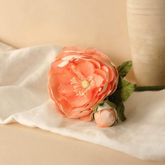 Large peach paper peony