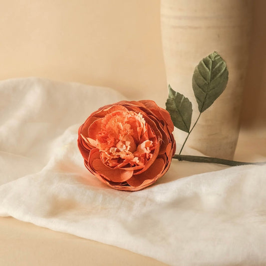 Peach Paper Peony Bud