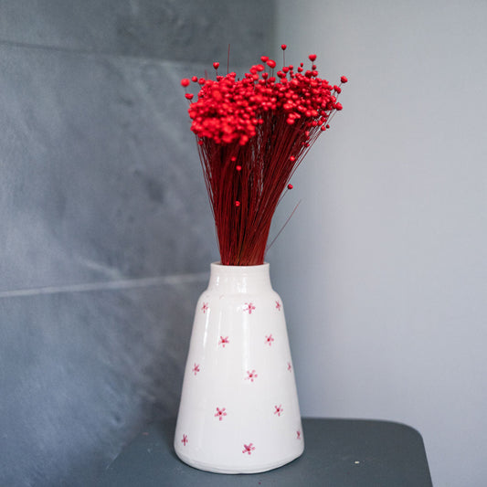 Botte de glixia rouge, petites fleurs séchées rouges décoratives - Flowrette
