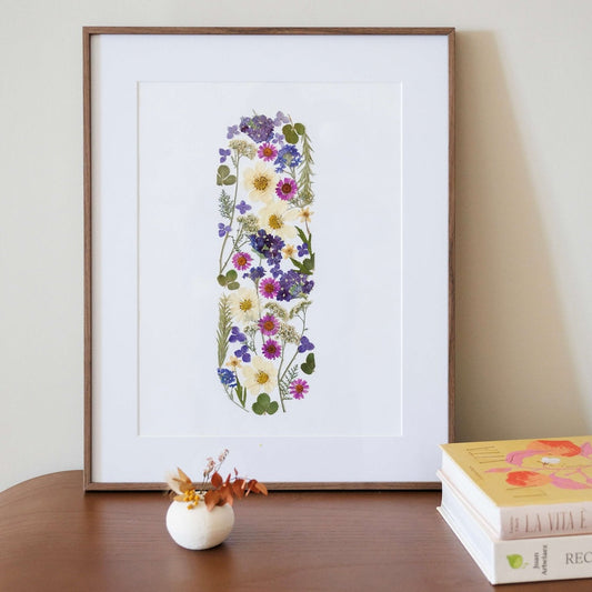 Herbier bouquet d'été A3, vidéo de présentation du cadre fleuri estival - Flowrette