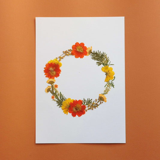 Herbier Chant du Jardin A4, cadre fleurs pressées multicolores - Flowrette
