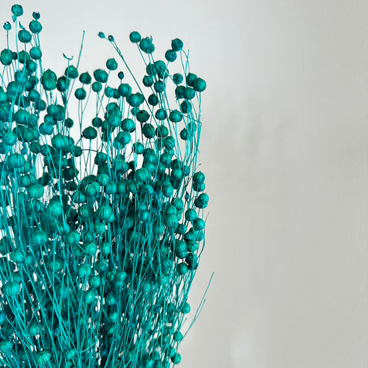 Botte fleurs séchées Lin Turquoise