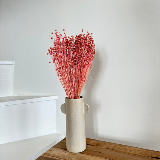 Botte fleurs séchées Lin Vieux rose